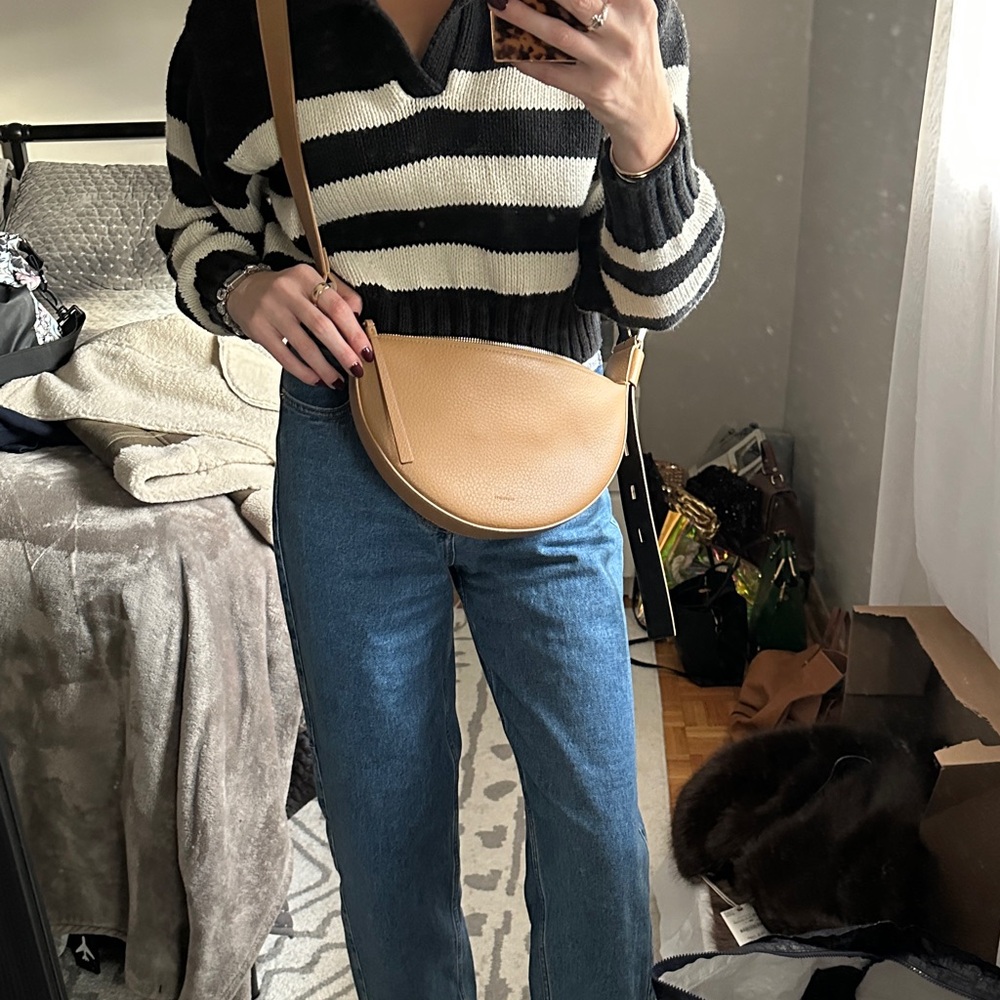 ALLSAINTS Half Moon Leather Crossbody